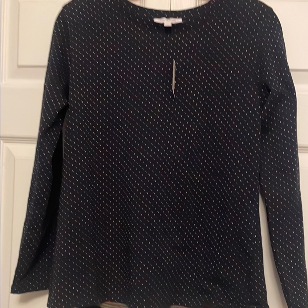 Talbots outlet Navy Polka Dot Blouse
